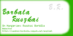 borbala ruszkai business card