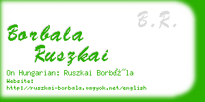 borbala ruszkai business card